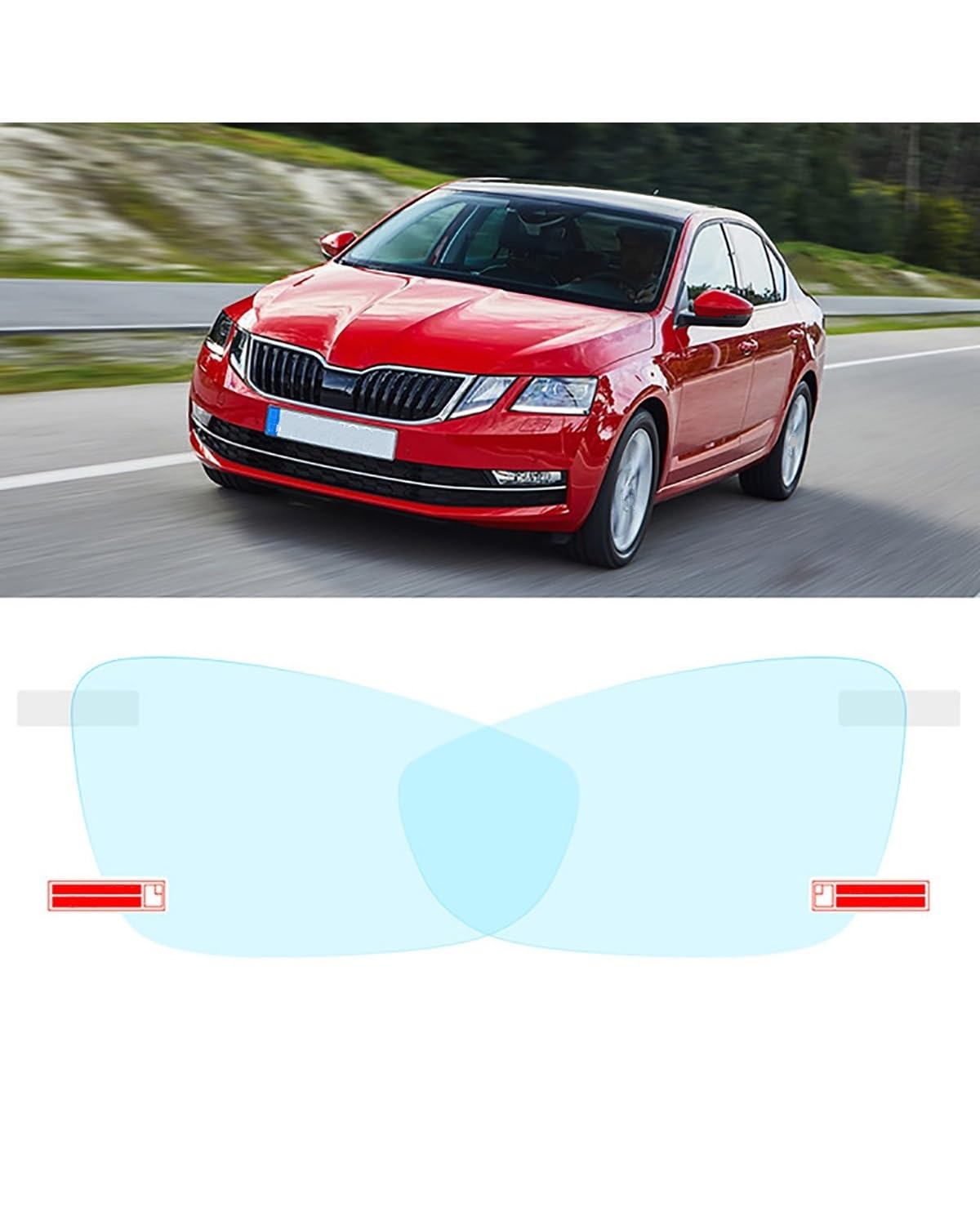 Auto schutzfolie Für Skoda Für Octavia Für A7 2014-2019 Vollständige Abdeckung Antibeschlagfolie Rückspiegel Regendichte Klare Antibeschlagfolien Rückansicht Auto Spiegelfolie(A) von SSUYGF