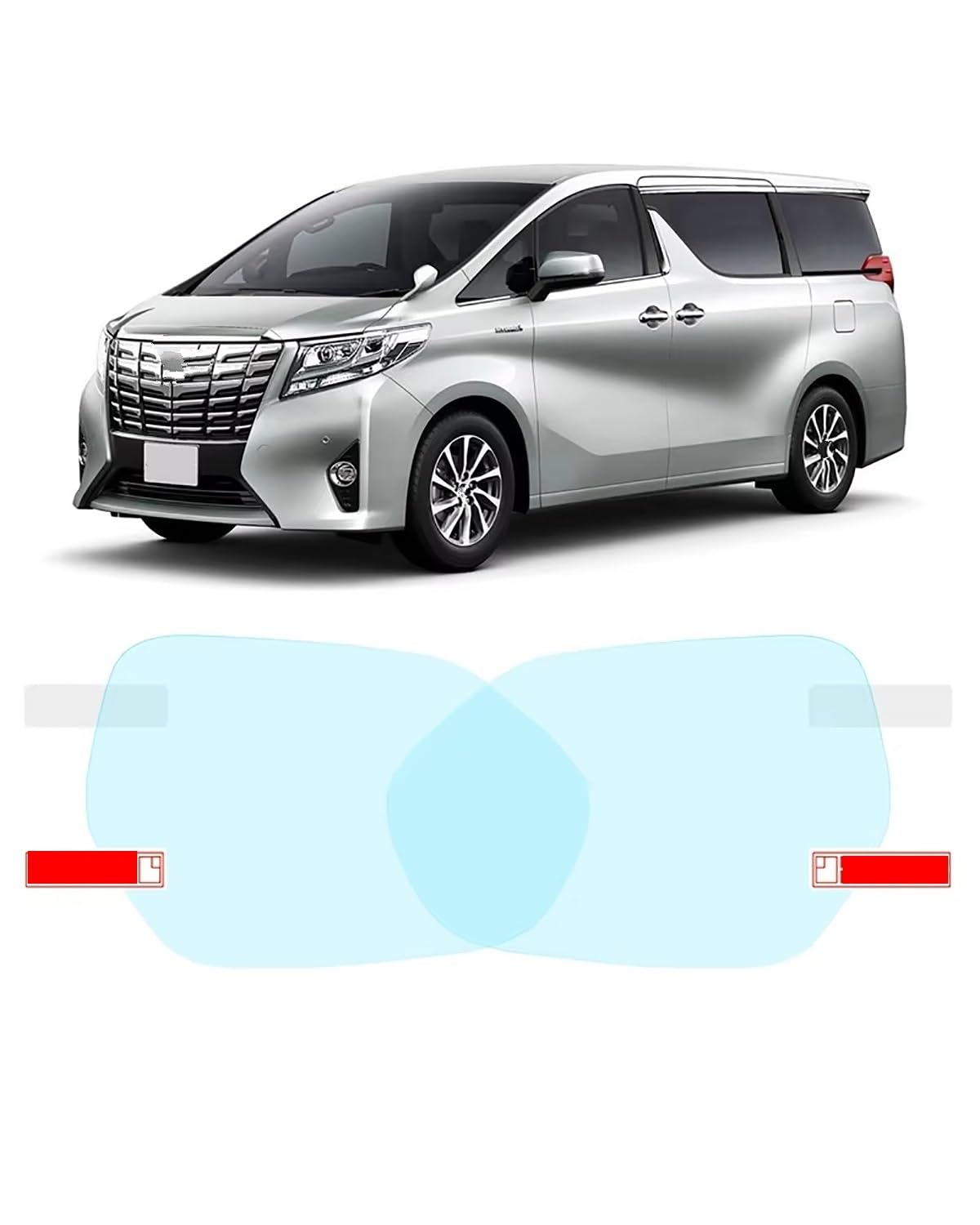 Auto schutzfolie Für Toyota Für Alphard Für Vellfire Für AH10 AH20 AH30 10 20 30 2003-2023 Rückspiegel Regendichte Antibeschlagfolien Rückansicht Auto Spiegelfolie(C) von SSUYGF