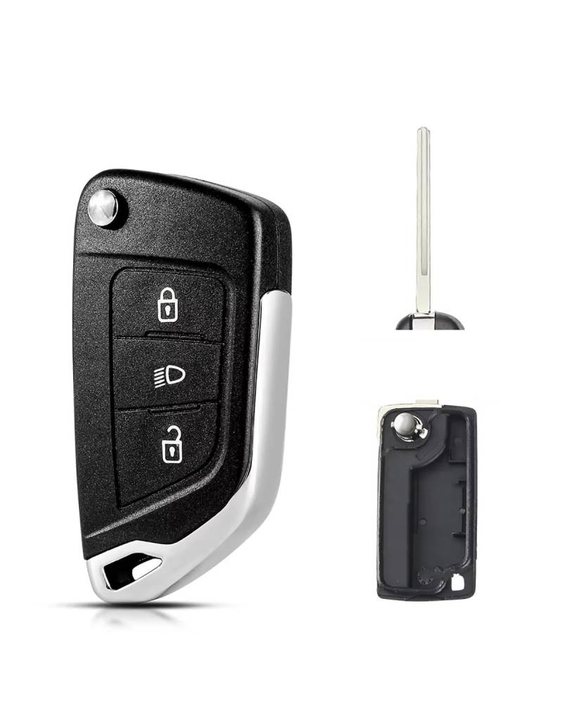 Funkschlüsseletui 10 STÜCKE Für Peugeot 306 407 Partner Für C2 Für C4 Für Berlingo Für Picasso CE0523 CE0536 2/3B Filp Remote Autoschlüssel Shell Fall Autoschlüsselhülle(3B CE0523 HU83 Light) von SSUYGF