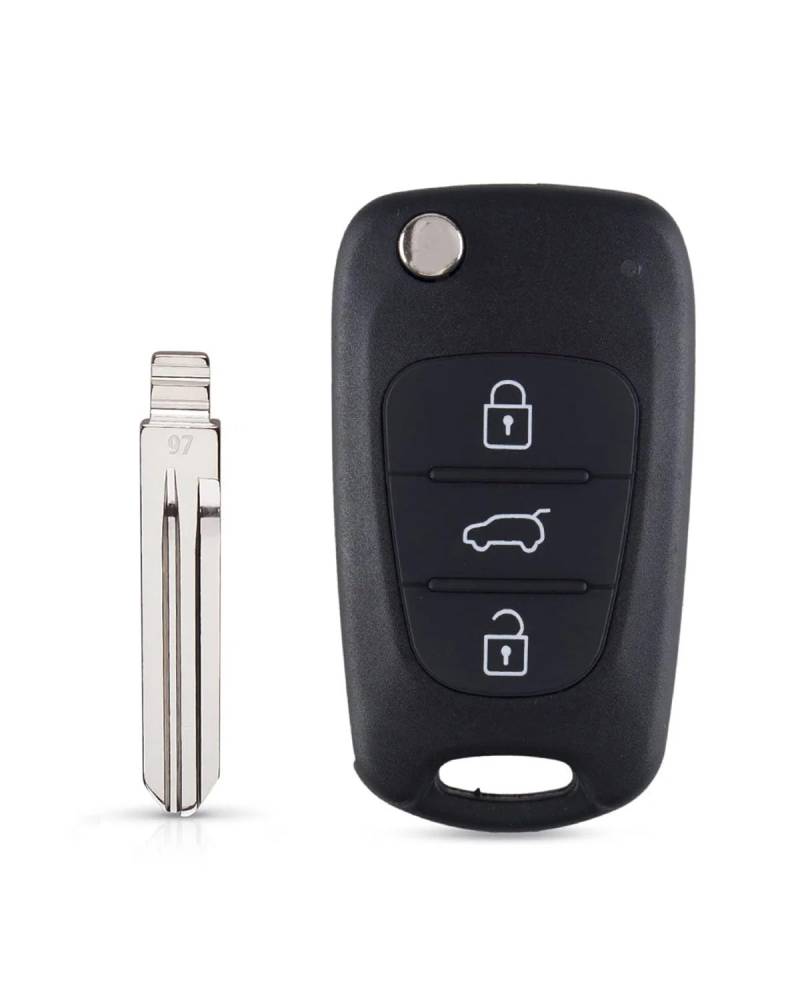 Funkschlüsseletui 10 Stücke 3 Tasten Flip Folding Remote Auto Schlüssel Shell Rohlinge Fall Für Kia Für Rio Für Picanto Für Soul Ceed Für Cerato Für Sportage K2 Autoschlüsselhülle(Model 2) von SSUYGF