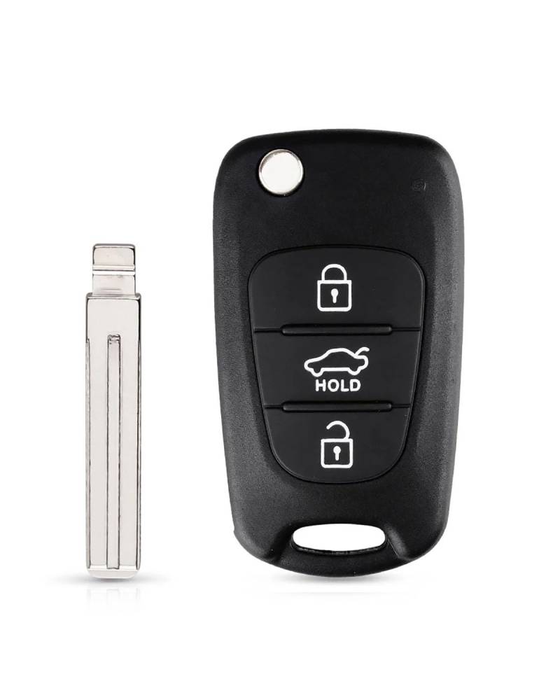 Funkschlüsseletui 10 Stücke 3 Tasten Flip Folding Remote Auto Schlüssel Shell Rohlinge Fall Für Kia Für Rio Für Picanto Für Soul Ceed Für Cerato Für Sportage K2 Autoschlüsselhülle(Model 4) von SSUYGF