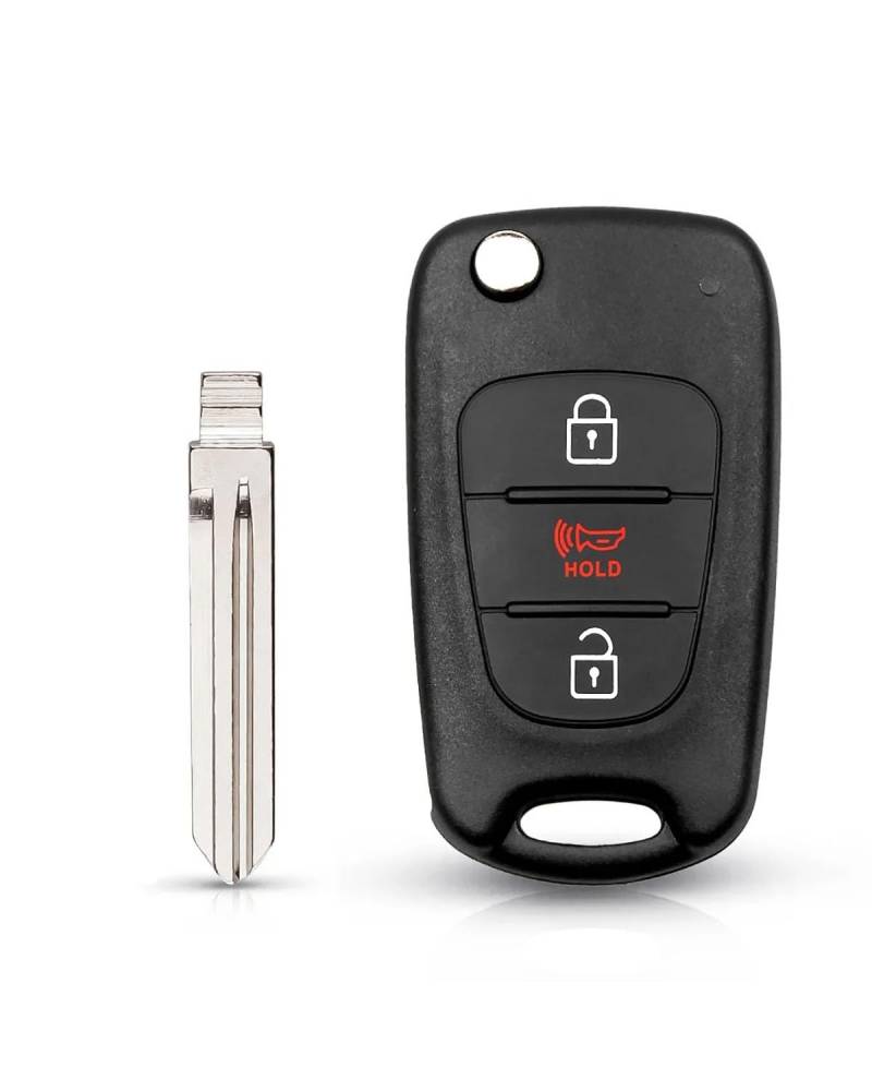 Funkschlüsseletui 10 Stücke 3 Tasten Flip Folding Remote Auto Schlüssel Shell Rohlinge Fall Für Kia Für Rio Für Picanto Für Soul Ceed Für Cerato Für Sportage K2 Autoschlüsselhülle(Model 7) von SSUYGF