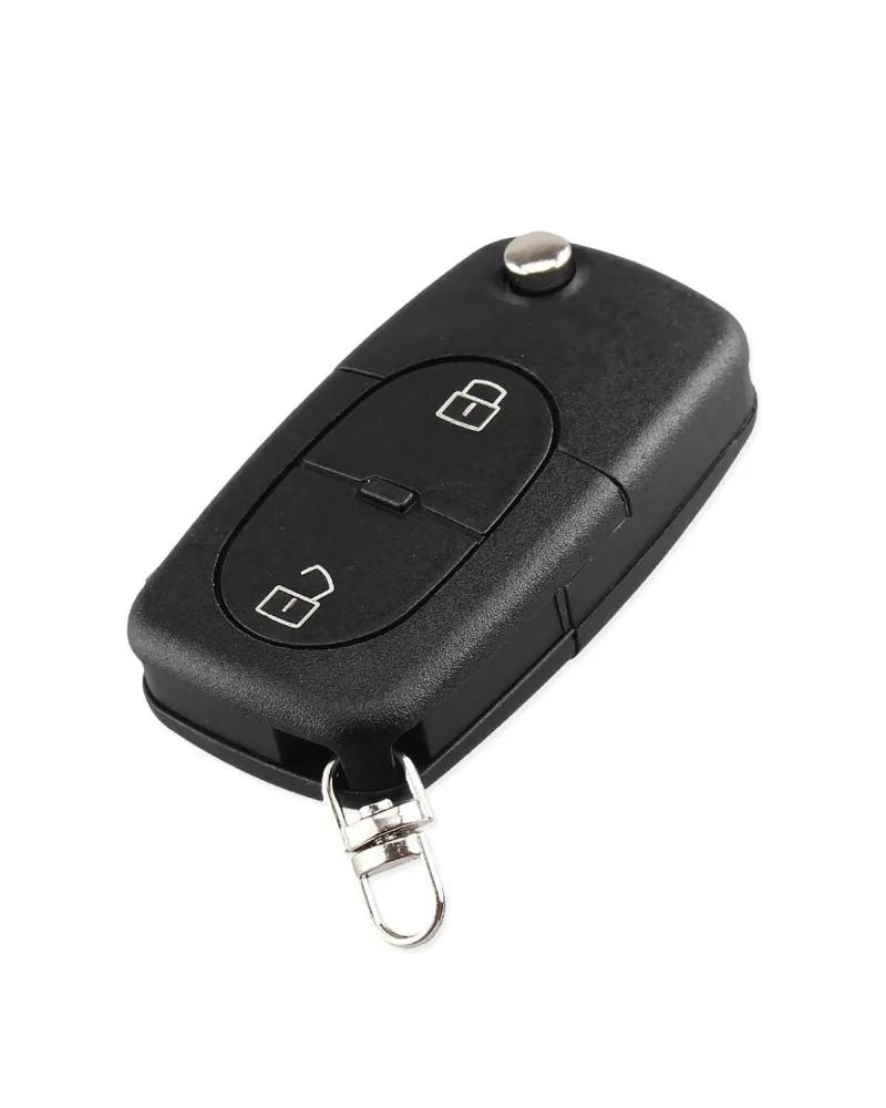 Funkschlüsseletui 10 stücke 2/3 Tasten Flip Auto Schlüssel Fall Shell Fob Für TT Für A2 Für A3 Für A4 Für a6 Für A8 Quattro Alte Modelle Mit CR1620 Autoschlüsselhülle(Model 1) von SSUYGF