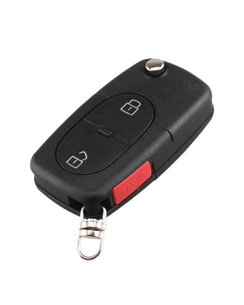 Funkschlüsseletui 10 stücke 2/3 Tasten Flip Auto Schlüssel Fall Shell Fob Für TT Für A2 Für A3 Für A4 Für a6 Für A8 Quattro Alte Modelle Mit CR1620 Autoschlüsselhülle(Model 2) von SSUYGF