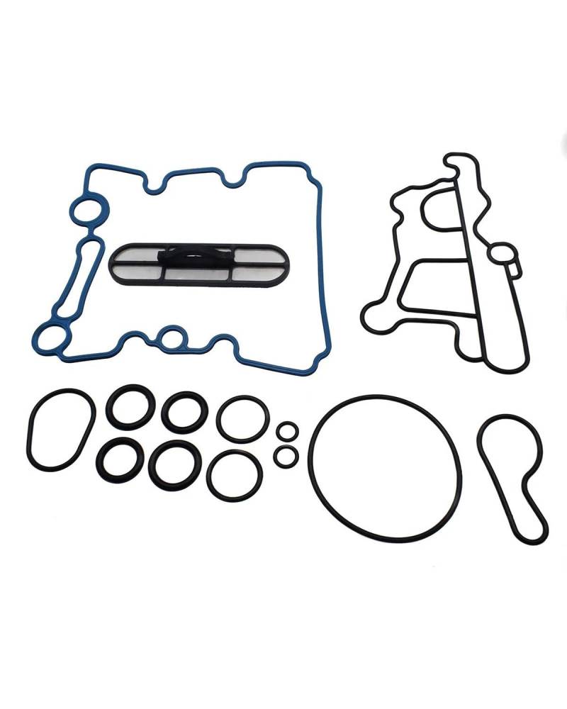 Motor Dichtungssatz Für Ford 2003 2004 2005 2006 2007 2008 2009 2010 6.0 L Diesel 3C3Z-6619-CA 3C3Z-9N693-A Auto Auto Motoröl Kühler Abdeckung Dichtung Set Auto Motor Dichtung von SSUYGF