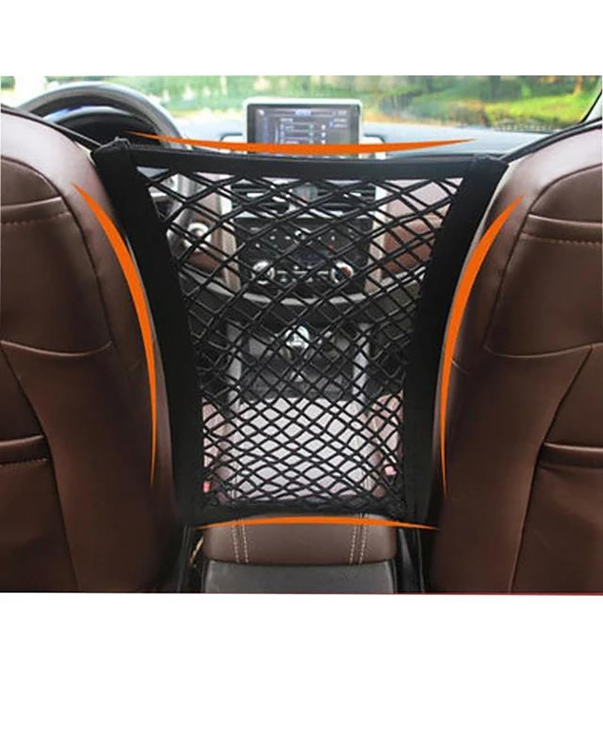 Netztasche 1Pc Auto Innen Stamm Sitz Zurück Elastische Mesh Net Auto Zurück Hinten Stamm Sitz Elastische String Net Lagerung Tasche Auto Innen Zubehör Auto Aufbewahrungsnetz(02) von SSUYGF