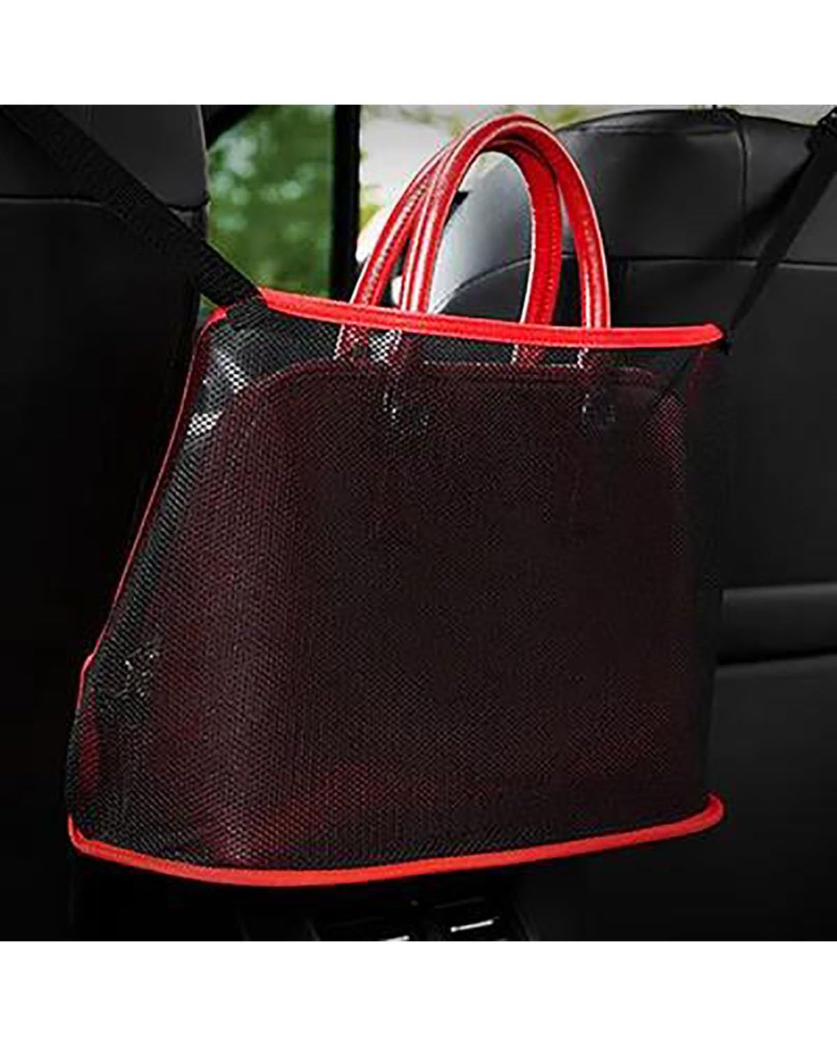 Netztasche Tasche Handtasche Elastische Auto Mesh Netz Tasche Zwischen Auto Organizer Sitz Zurück Lagerung Tasche Gepäck Halter Tasche Auto Aufbewahrungsnetz(Red Black) von SSUYGF