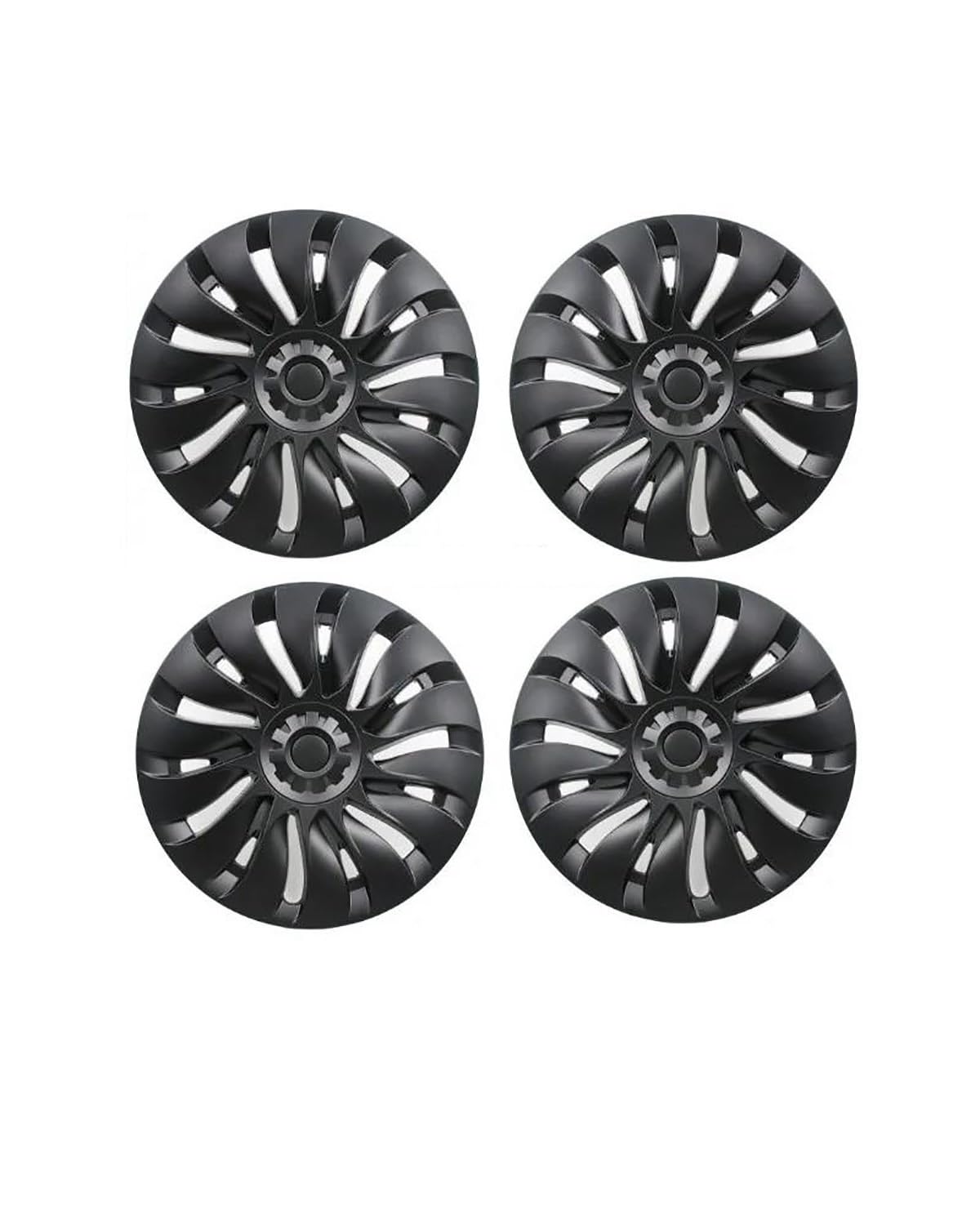 Radkappe 1PCS 4PCS Hub Cap Ersatz 19 Zoll Rad Kappe Für Teslaes Für Modell Für Y 2024 Auto Radkappen(4PCS Bright Black) von SSUYGF