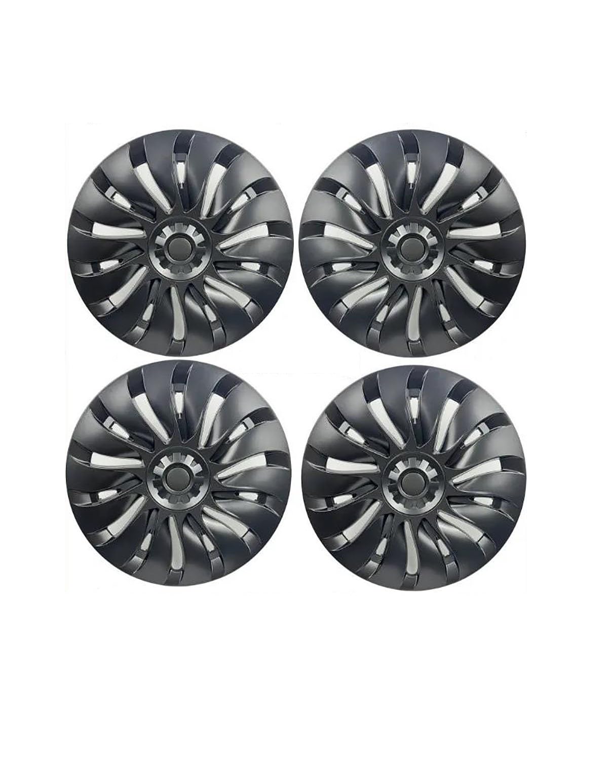 Radkappe 1PCS 4PCS Hub Cap Ersatz 19 Zoll Rad Kappe Für Teslaes Für Modell Für Y 2024 Auto Radkappen(4PCS Matte Black) von SSUYGF