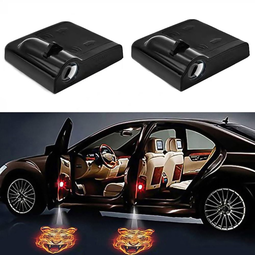 SSyang Willkommenslichter, 2 Stücke Wireless HD Auto Willkommen Licht, Autotür Willkommen LED Light, Autotür Led Licht Logo Projektor Autotür Willkommen LED Light, Autotür Willkommenslichter von SSyang