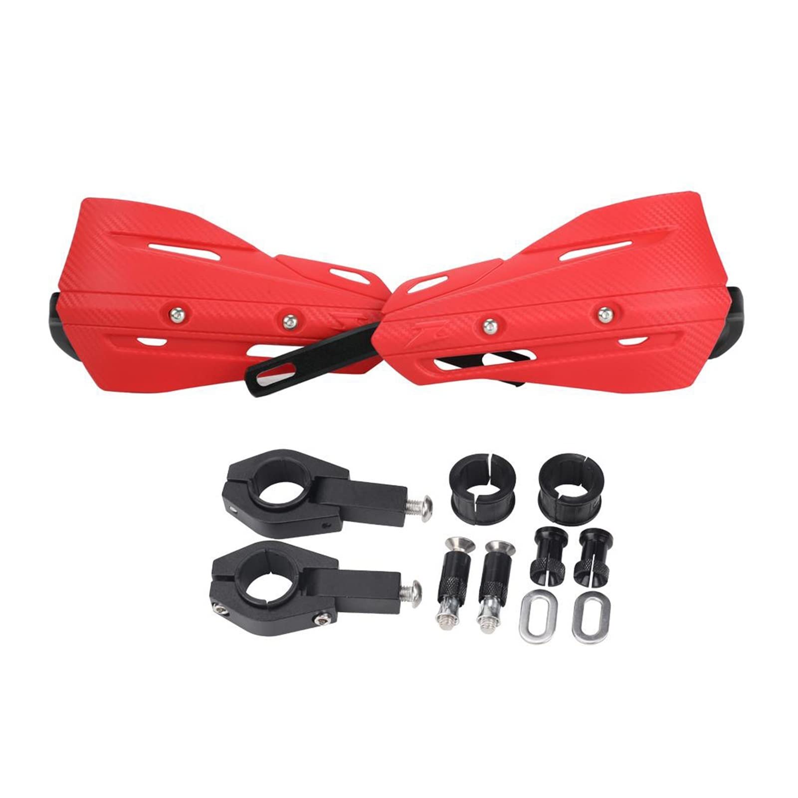 STACUU Motocross-Handschützer Motorrad Handguard Linke Rechte Hand Guard Kit Für Lenker Range 7/8" 22mm Und 1/8" 28mm Dirt Bike MX Motocross Enduro(Rosso) von STACUU