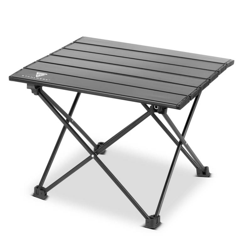 STAHLWERK Aluminium-Falttisch 40 x 34,5 x 30 cm Klapptisch | Campingtisch | Aluminiumtisch | Gartentisch | Campingmöbel | Picknicktisch von STAHLWERK