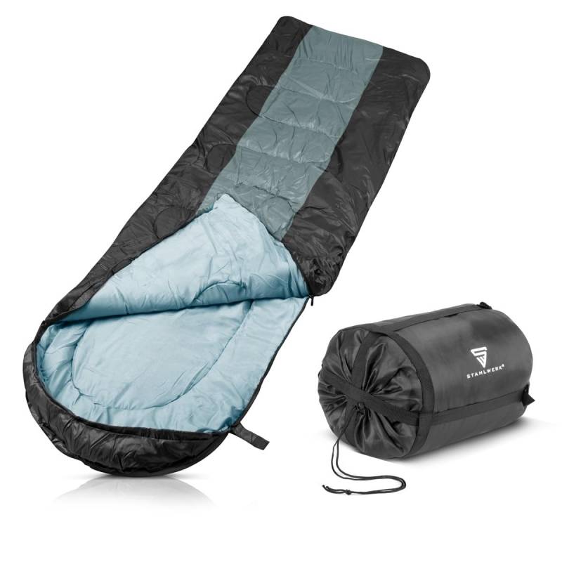 STAHLWERK Schlafsack SB-400 ST bis -15°C 4 Jahreszeiten Outdoorschlafsack | Campingschlafsack | Mumienschlafsack | Reiseschlafsack | Sommer- und Winterschlafsack von STAHLWERK