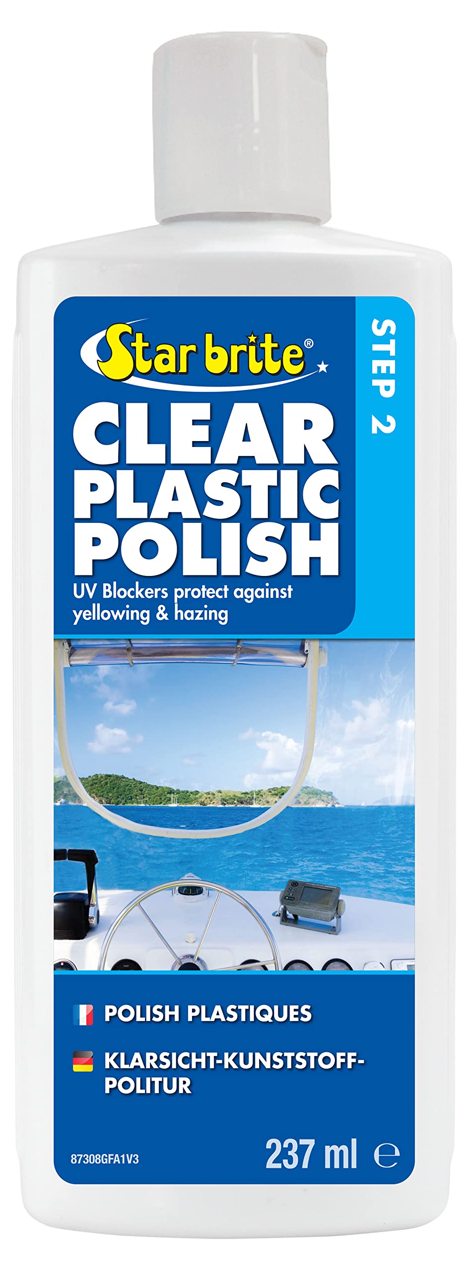 STAR BRITE Clear Plastic Restorer & Clear Plastic Polish - 2 Schritte zum Erneuern, Wiederherstellen und Pflegen Alter, Trüber, Gelber, Zerkratzter Kunststoff-, Polycarbonat- und Acryloberflächen von STAR BRITE