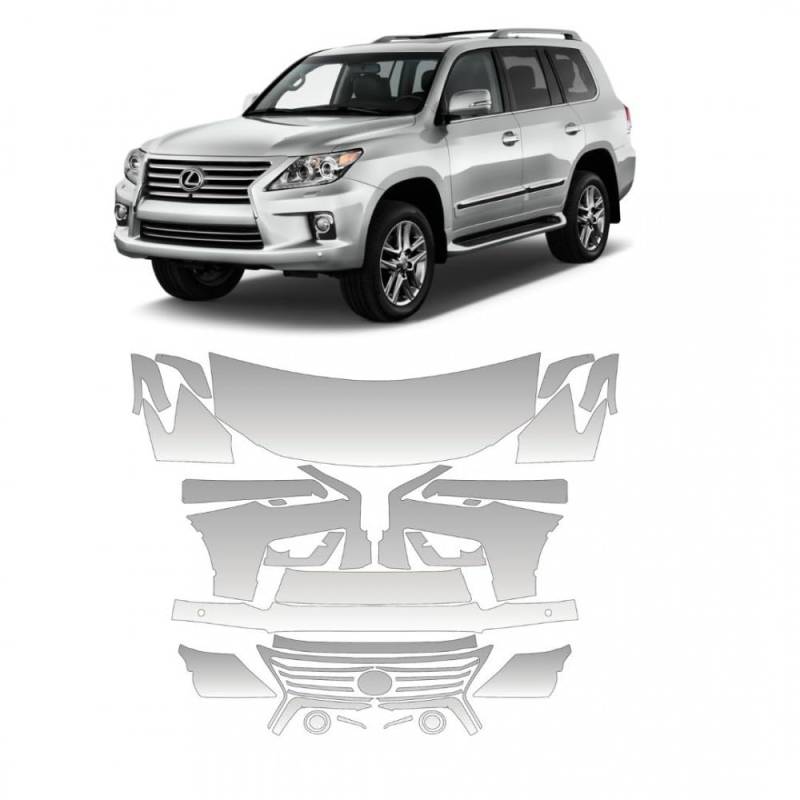 PPF-Vinylschutz/PPF-Vorlagen für Auto, STAR SAM kompatibel mit Lexus LX 570 (URJ200_Rest) Sportdesign 2012-2015 von STAR SAM