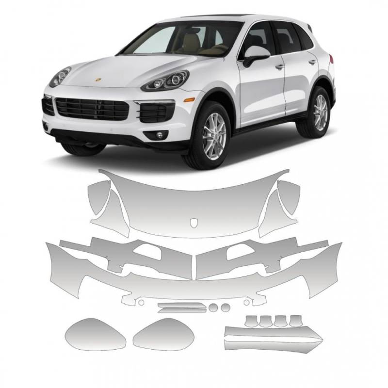 Vinyl PPF / Vinylschutz / Vorgeschnittene PPF-Vorlagen für Auto, STAR SAM kompatibel mit Porsche Cayenne (958_Rest) 2014-2017 von STAR SAM