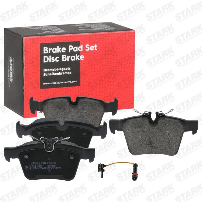 STARK Bremsbeläge Satz Bremsklötze Bremssteine Set Hinten mit | Low-Metallic | von STARK