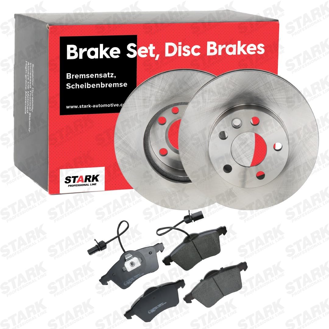 STARK SKBK-10991788 Bremsenset Vorne Belüftet 280mm - Bremsen Set mit Bremsscheiben und Bremsbeläge Satz von STARK