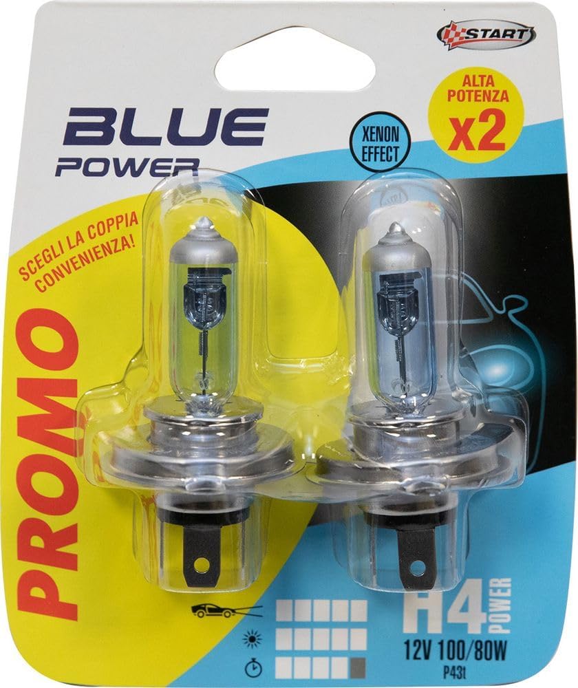 START Paar H4 12V 100/80W P43t Halogen-Autolampen von START