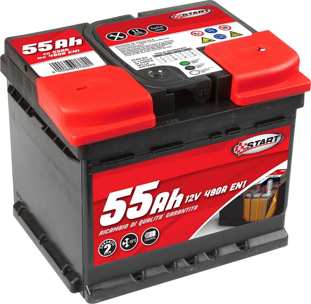 Autobatterie 55 Ah 12 V 480 A Pluspol rechts Kassette L1 von START