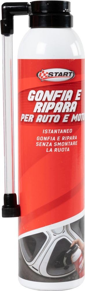 START - Auto & Motorrad Aufblasen & Reparieren | 300 ml Wartungsset | Notfallhilfe für Unterwegs | Schnelle Anwendung | Kompakt & Tragbar | Geeignet für Alle Fahrzeugtypen von START