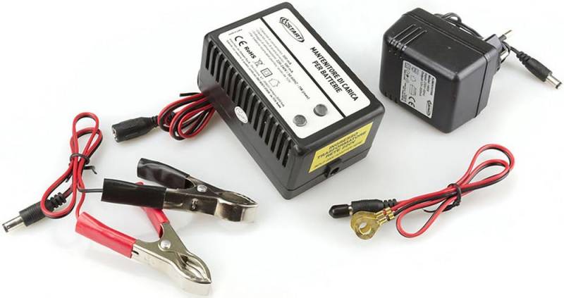 START - RSP600 Wartung und Notfall Pflege Auto Zubehör, Batterieladegerät mit 220V Eingang und 12V Ausgang, Mit Kabelsatz, Kurzschlussschutz und LED-Anzeige, Rot/Schwarz von START