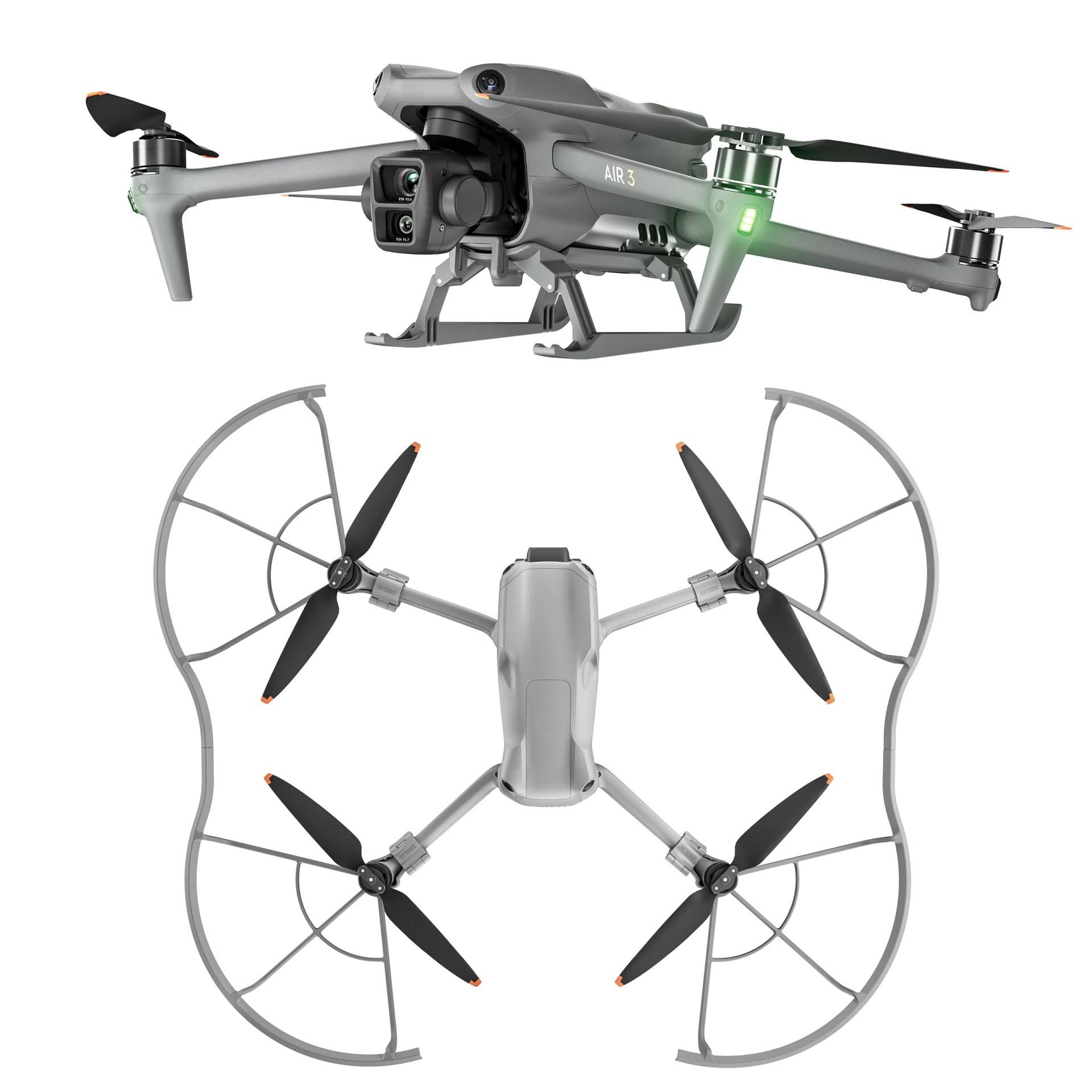 STARTRC Air 3S Fahrwerksbein & Propellerschutzschutz für DJI Air 3S/Air 3 Zubehör, Schnellspanner Air 3 Drohnenfahrwerk Propellerschutz Combo von STARTRC