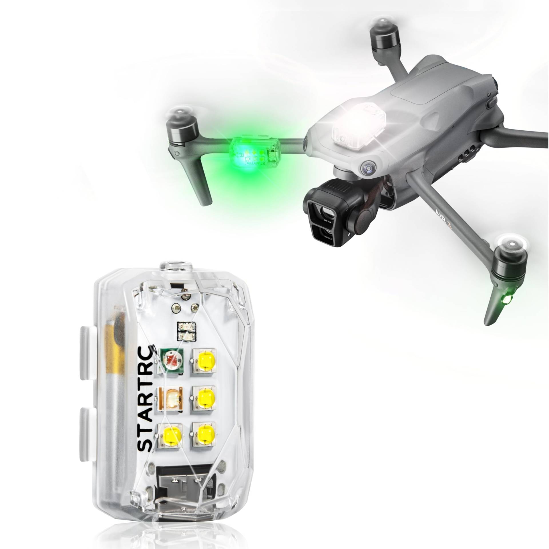 STARTRC Strobe Drone Light,Anti-Kollisionslicht,LED Drohne Blitzlicht Für FAA-Drohnen-Nachtflüge,led Blitzer Für DJI Mini 4K/Avata 2,Mini 4 Pro,Air 3S,Mini 2 SE Und Alle RC-Drohnen Zubehör (1 Stück) von STARTRC