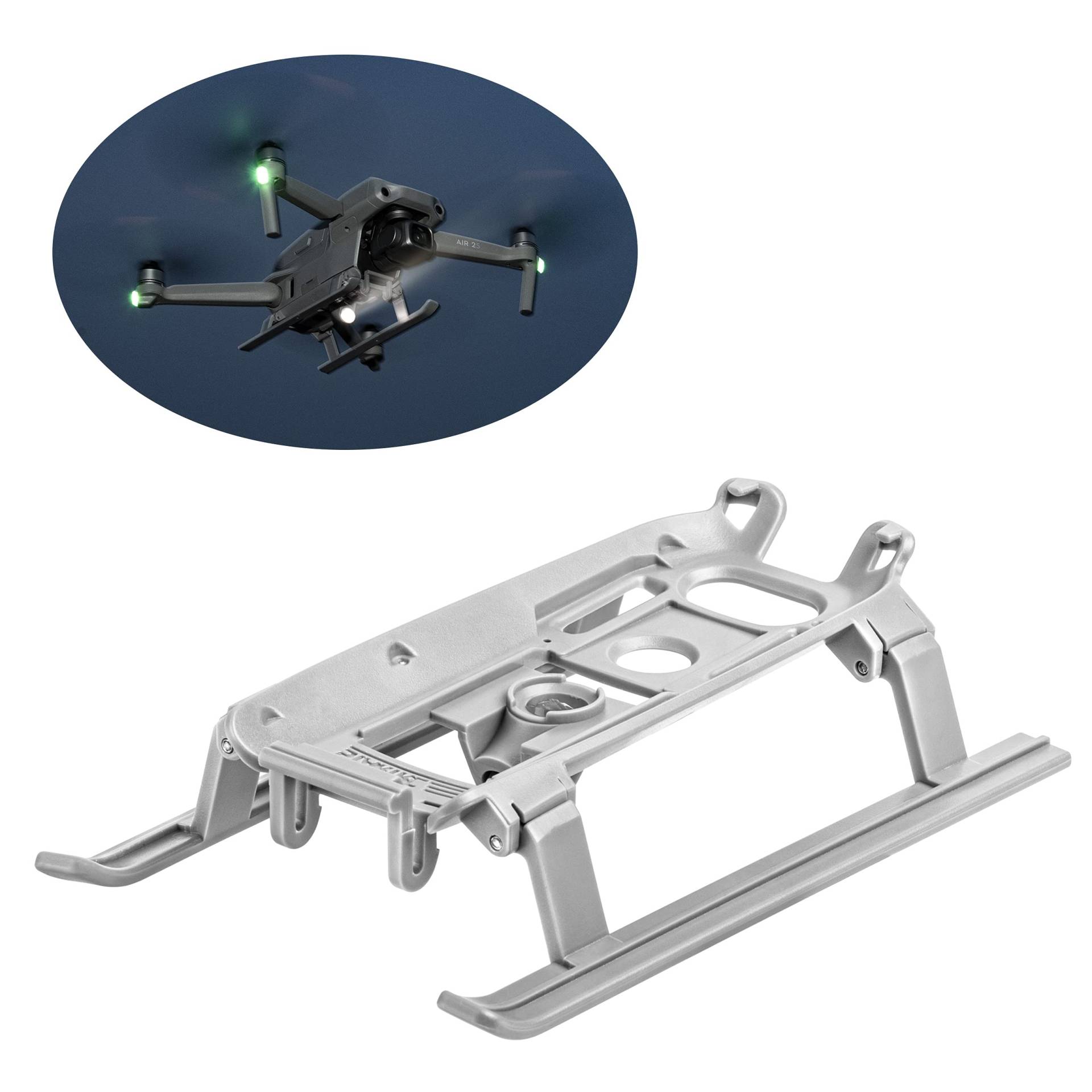 STARTRCE Mavic Air 2 Light Guide Fahrwerk, Faltbarer erweiterter Protektor Nachtlicht Richtungsleitfaden landefüße für DJI Air 2S/Mavic Air 2 Drohnenzubehör von STARTRCE