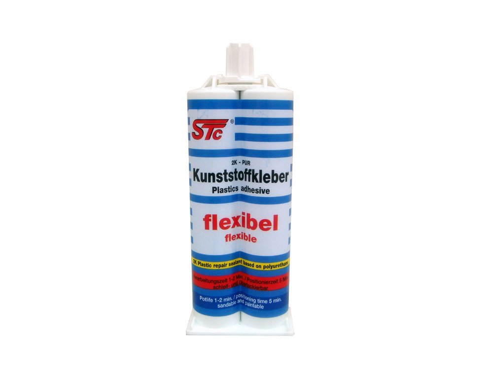 STC 2K PUR Kunststoffkleber Flex 50 ml Kfz Industriekleber Kunststoffreparatur von STC