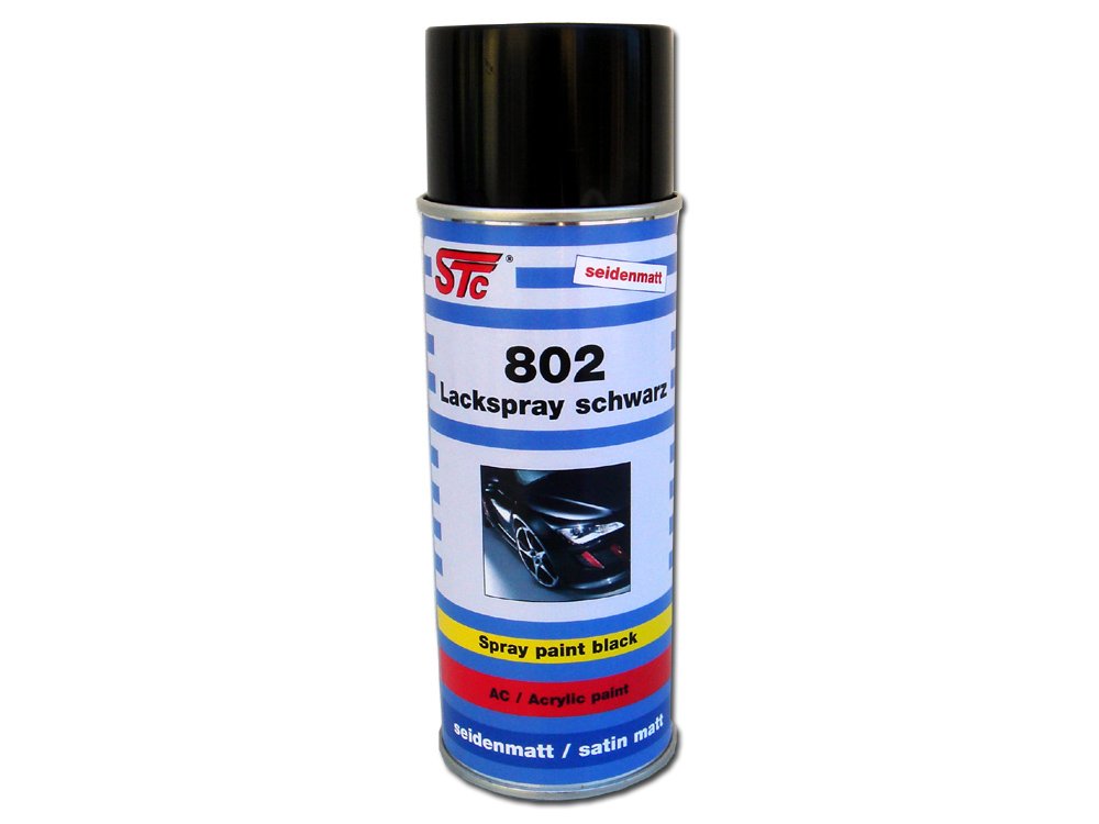 STC Lackspray schwarz seidenmatt 400 ml Sprühlack Farbspray Acryllack Spray von STC