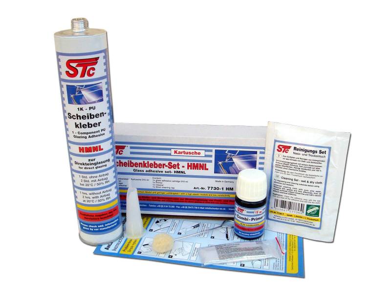 STC Scheibenkleber HMNL Set 310 ml Kartusche inkl. Zubehör zum Einbau von Windschutzscheiben Heckscheiben Scheibenreparatur von STC