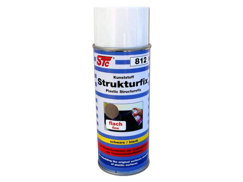 STC Strukturlack Spray fein 400 ml schwarz Kunststoff Strukturfix flach von STC