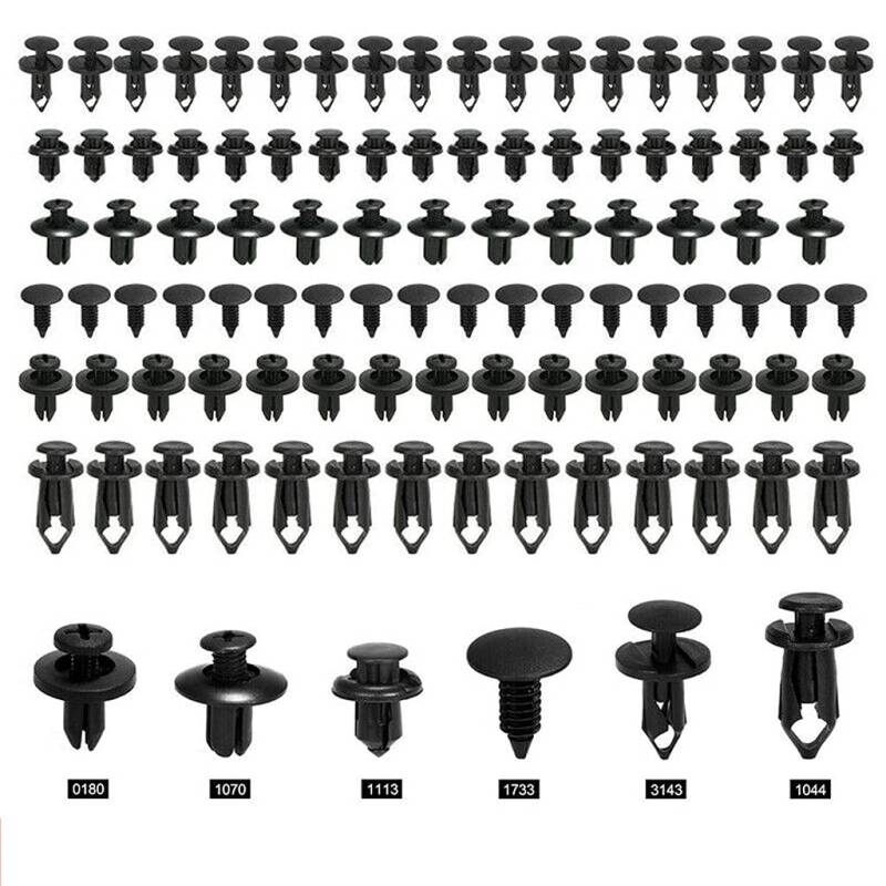 190Stk Befestigung Clips Türverkleidung Klammern Stoßstangen Befestigung Clips Auto Set mit Lösewerkzeug Zierleistenkeile Set Kunststoffnieten Stoßstangen Kabelbinder von STEEIRO