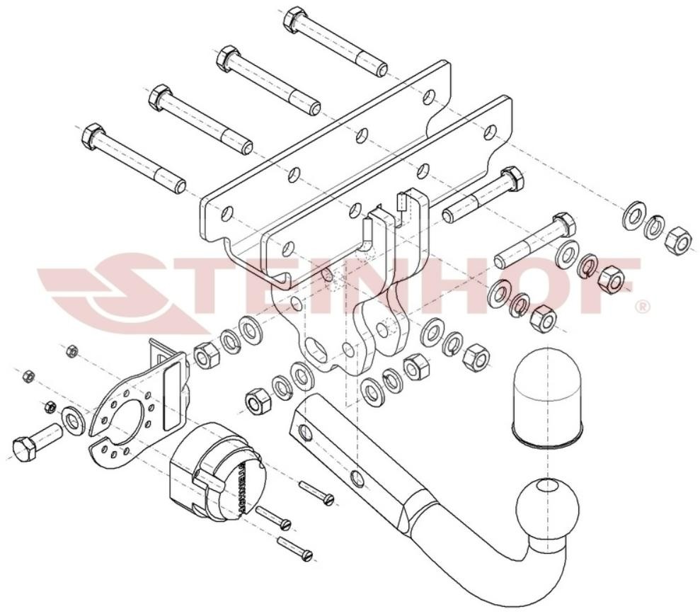 STEINHOF Anhängevorrichtung JEEP J-079 Anhägerkupplung von STEINHOF