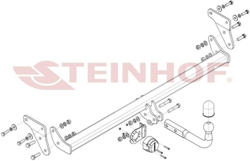 STEINHOF Anhängevorrichtung KIA K-096 Anhägerkupplung von STEINHOF