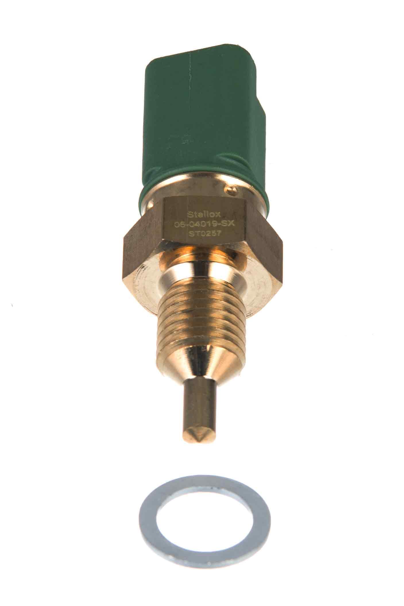 STELLOX 06-04019-SX Kühlmitteltemperatursensor – mit Dichtung/Dichtungssatz – 12V – 2-polig – Gewindegröße M12x1,5 – Für PKW von STELLOX