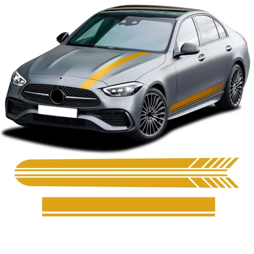 Edition 1 AMG Auto-Styling Motorhaubenabdeckung Aufkleber Seitenstreifen Rockaufkleber, für M=ercedes B=ENZ C-Klasse W206 S206 2021 Zubehör von STFEAGYZ