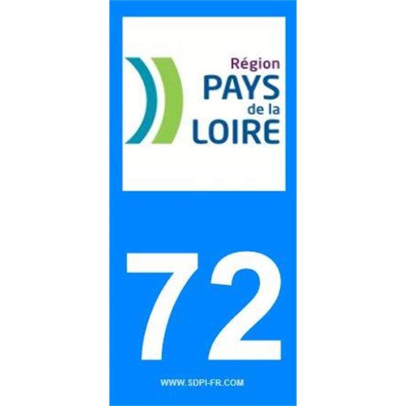 STICKZIF SR72 2 Kleber Aufkleber Region Departement 72 Pays de la Loire, Set 2 von STICKZIF