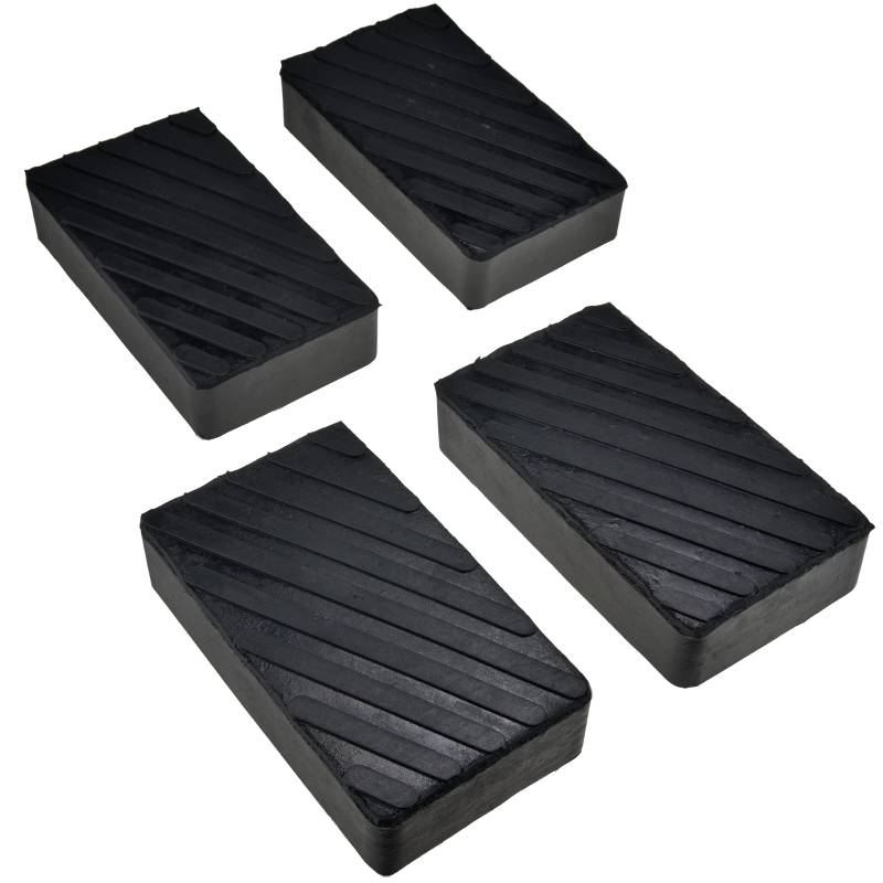 4× Gummiauflage Gummiklotz für Wagenheber 200x113x42mm Satz Gummiblock Hebebühne von Stix