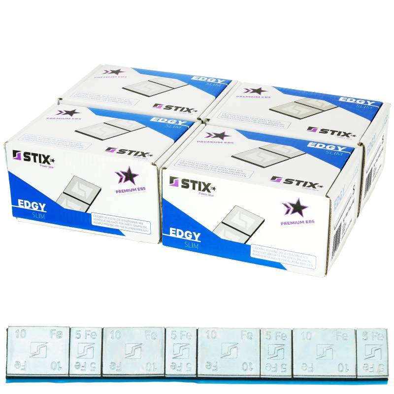 Stix Automotive Equipment Abrisskante 24KG Kleberiegel 400 St. 5+10g/60g Zink Wucht Gewicht Verzinkt Felgen Alufelgen von Stix