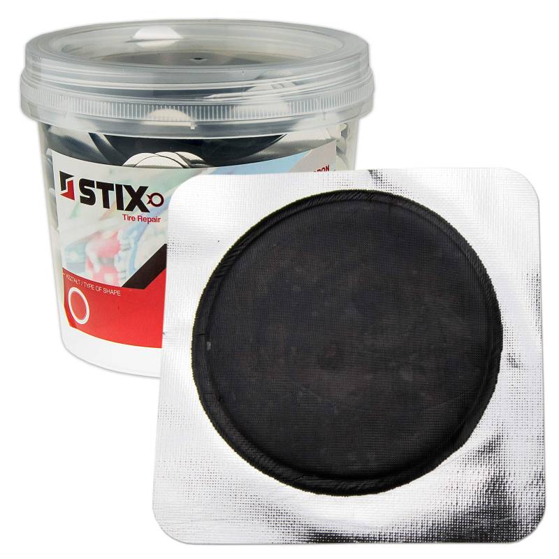 Stix 50 Stück Reifen Reparaturpflaster Set 75mm Gummi Reifenflicken Flickzeug Vulkanisierung von Stix