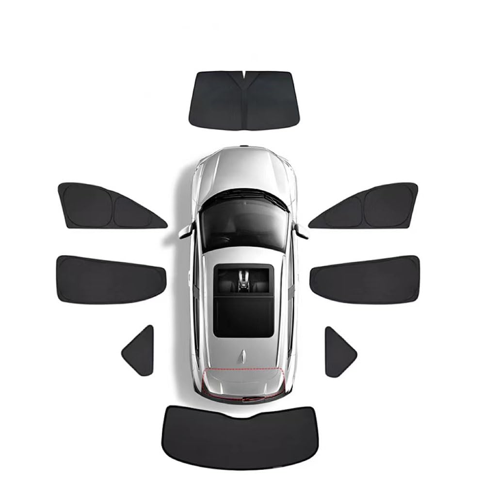 Auto Seitenfenster Sonnenblende Auto Front Heck Seitenfenster Visier Sonnenschutz Zubehör, für Tesla Y 2019-2024,8pcs Wholecar von STLYBAZ