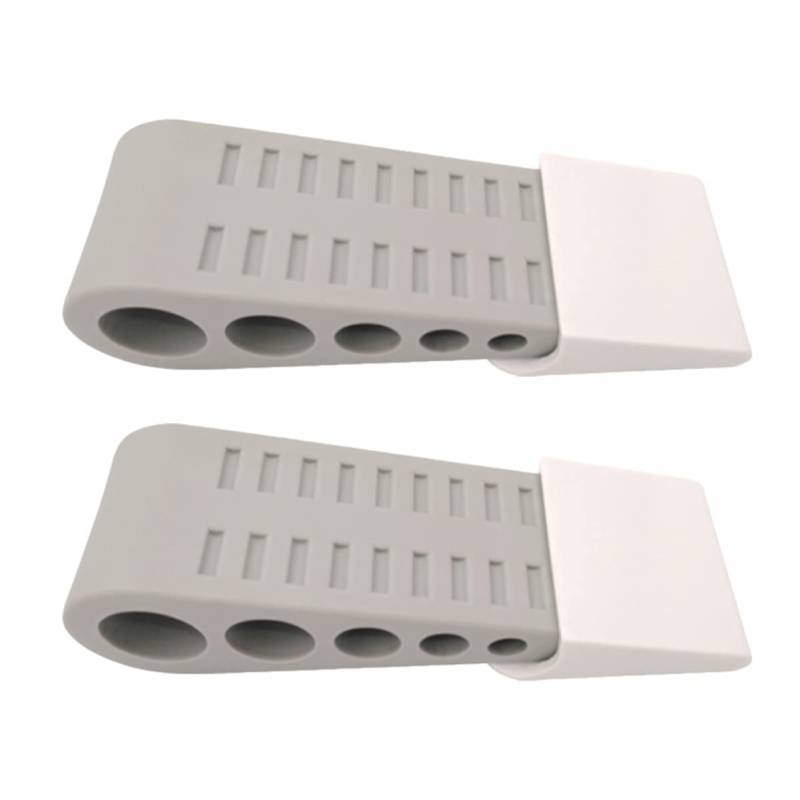 2 Satz Türstopper aus Gummi Autotürstoßstange Türstopper Wandschutz Türstopper Keil door stops door wedge eincremehilfe Hochleistungs-Keiltürstopper tragbare Türstopper Grey STOBOK von STOBOK