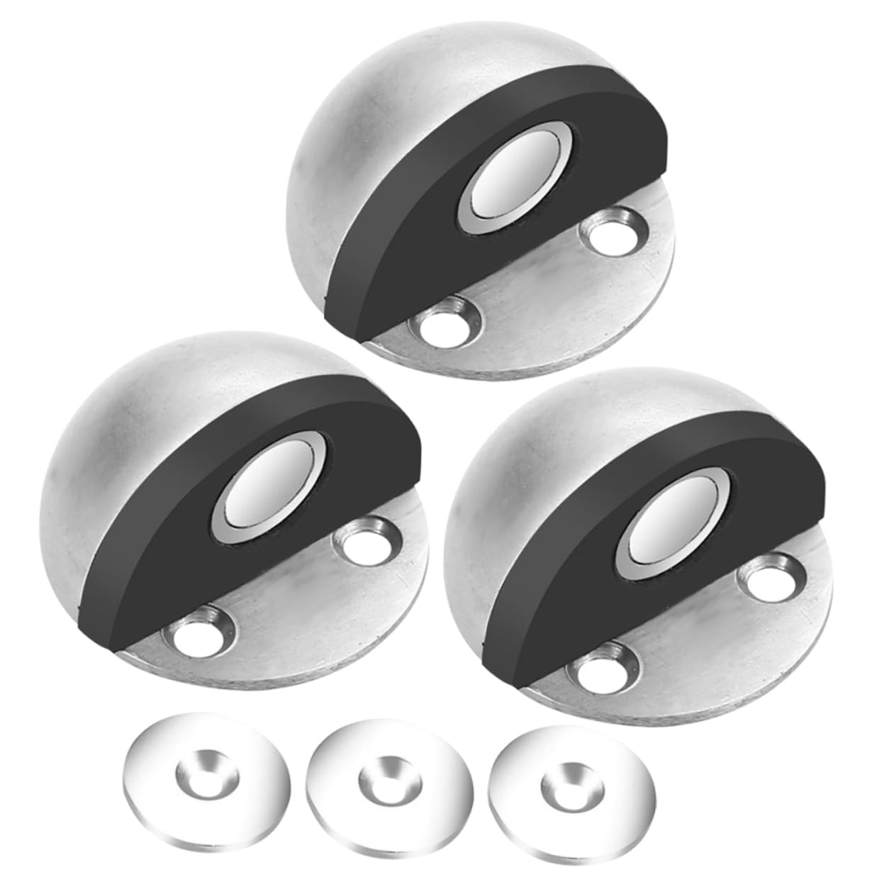 3st Wohnungstürstopper Autotürschoner Bodentürstopper Türstopper Für Bodenmontage Magnetische Türstopper Für Die Unterseite Der Tür Türpuffer Für Wände Silver Rostfreier Stahl STOBOK von STOBOK