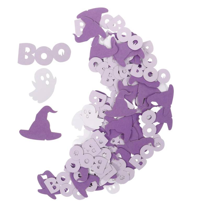 STOBOK 100St Halloween Konfetti Halloween-Tischdecke Weihnachtskonfetti aufdecken Halloween-Konfetti Halloween Fest Dekoration Festival Konfetti Halloween-Party-Konfetti Papier Violett von STOBOK