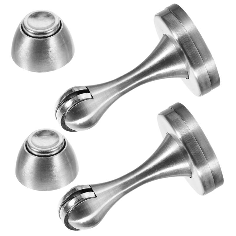 STOBOK 2 Stk magnetischer Türstopper Türfanghalter Türstopper-Wandschutz Türfeststeller stoppt moderne Türstopper Bodentürstopper robuster Türstopper winddichter Türstopper Eisen Silver von STOBOK