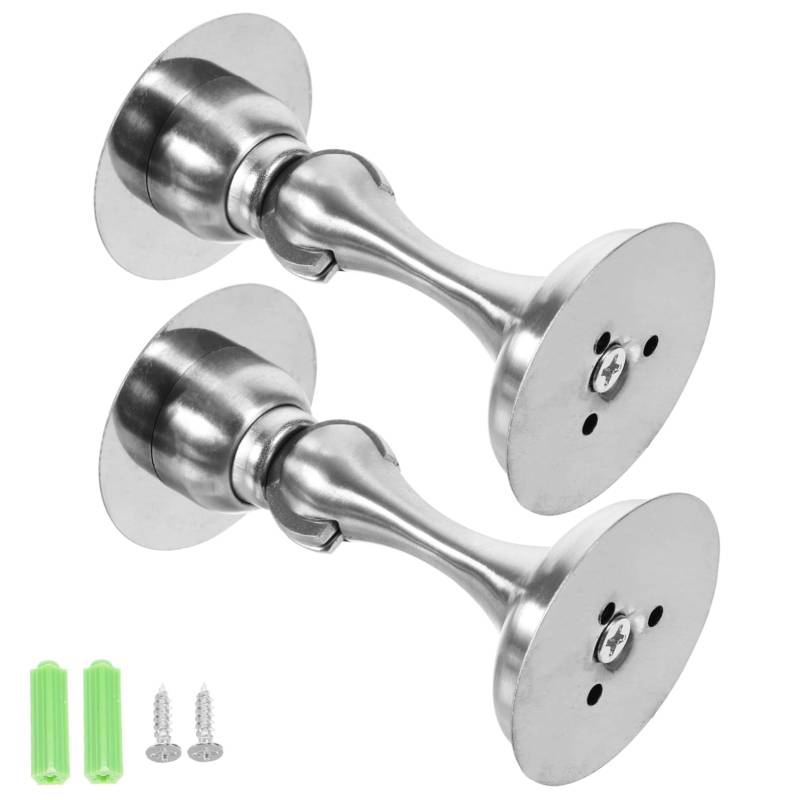 STOBOK 2 Stück Türstopper Türstopper Magnet Türhalter Magnet Türstopper Türmagnet Türstopper Werkzeug Ersatz Magnet Türstopper Tür Offen Halten Türstopper Stoßstange Edelstahl Silber von STOBOK