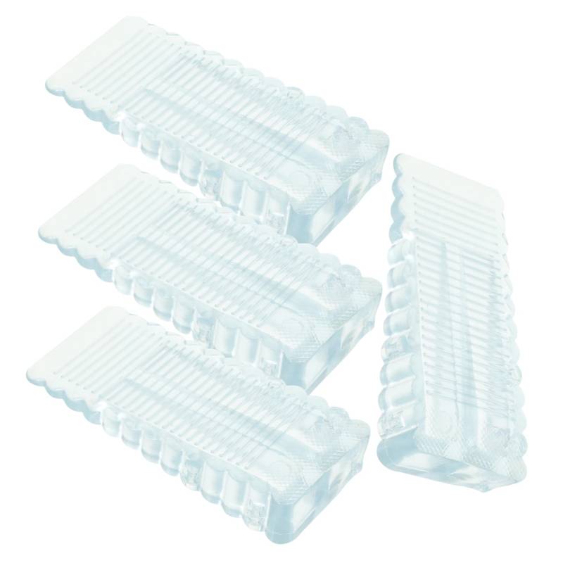 STOBOK 4 Stück Robuste Türstopper Rutschfester, Transparenter Türstopper Klarer Türstopperkeil Windblocker Für Die Tür Rutschfester Türstopper Türkeil Für Die Unterseite Der Tür Gummi von STOBOK