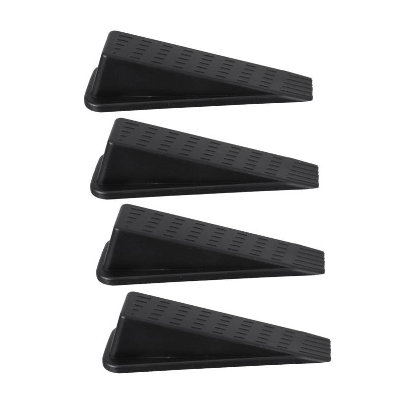 STOBOK 4 Stück Tür Stecker Campingbeleuchtung mit Strom tragbar wiederaufladbare Glühbirnen Großer Türkeil bodentürstopper wandtürstopper Nagelfreier Türstopper Türkeilstopper PVC Black von STOBOK